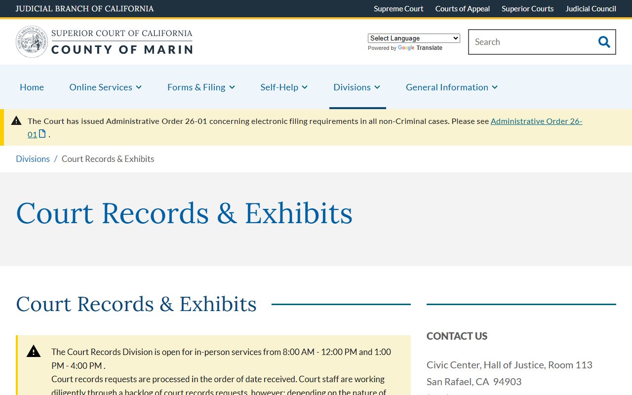 Marin County court records after jail arrest request channels